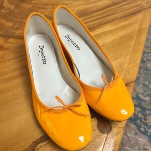 Repetto Bright Orange Ballet Flats